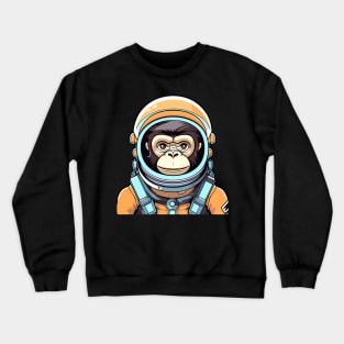 Monkey Ape Astronaut Illustration Crewneck Sweatshirt